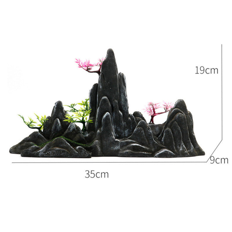 Décoration d'aquarium d'aménagement paysager, grande rocaille, ornements de rocaille en pierre de Style chinois, décorations de réservoir de poissons aquatiques