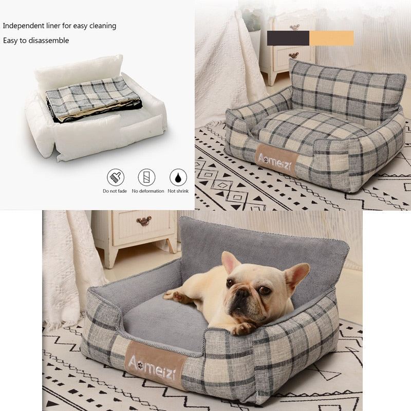 Lit détachable chaud et lavable pour chats et chiens imperméable