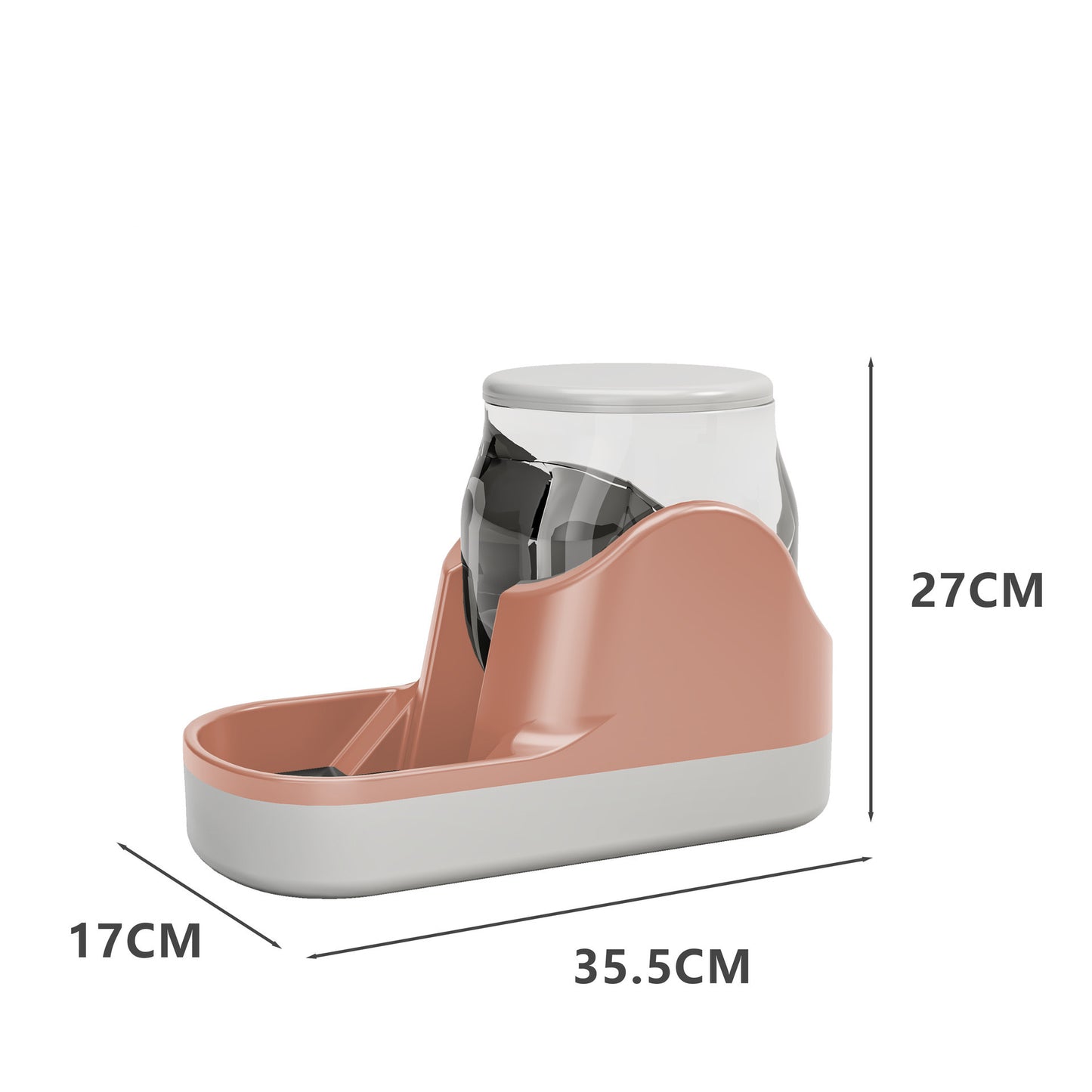 Water Food Dispenser For Cat & Dog pink