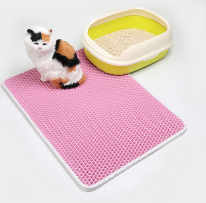 Double tapis de litière pour chat 