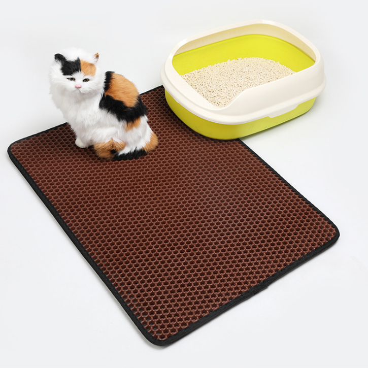 Double tapis de litière pour chat 