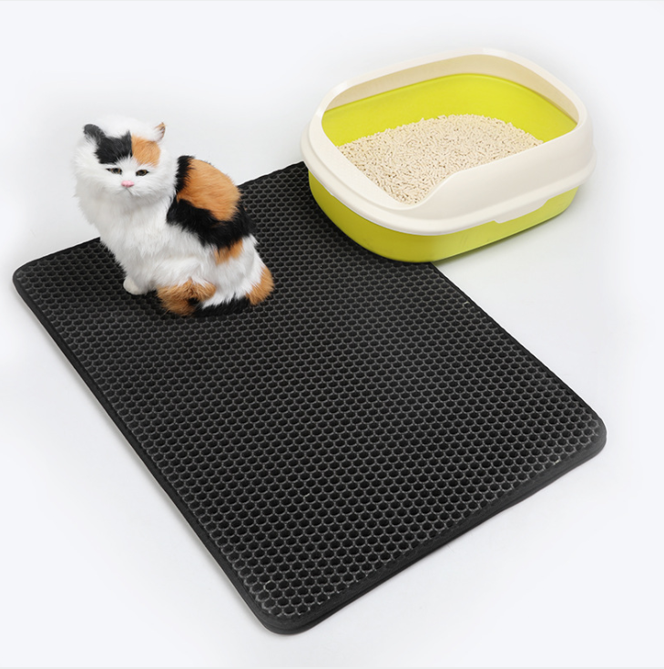 Double tapis de litière pour chat 