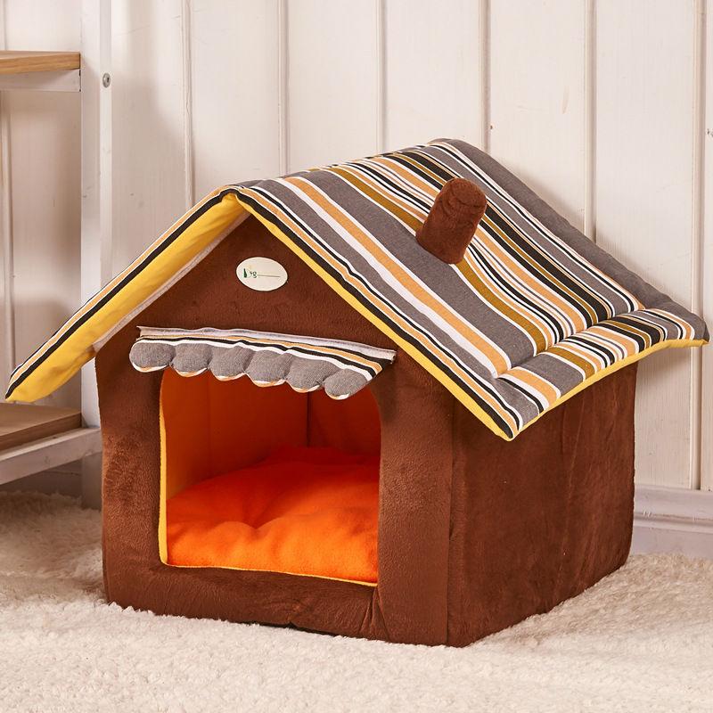 Striped Removable Cover Mat House & Beds For Small Medium Cats & Dogs ex:1