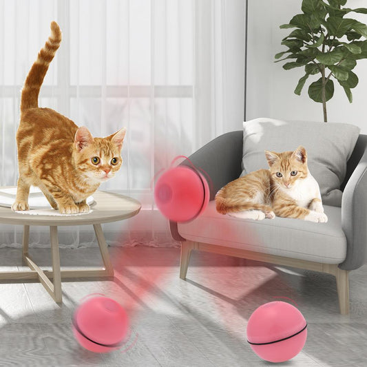 Smart Jumping Ball USB Electric Pet Toys Magic Roller Ball Cat LED Rolling Flash Ball Automatic Rotating Toy For Cat Exemple 