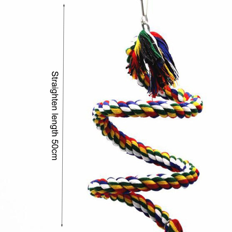 Corde de coton jouet à mâcher oiseau