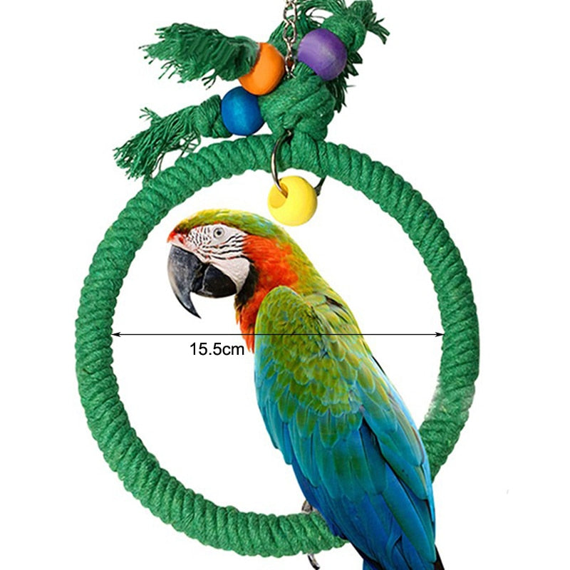 Corde de coton jouet à mâcher oiseau