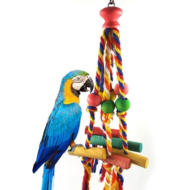 Corde de coton jouet à mâcher oiseau