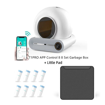 All Automatic Cat Litter Robot Box APP Control Self Cleaning demonstration