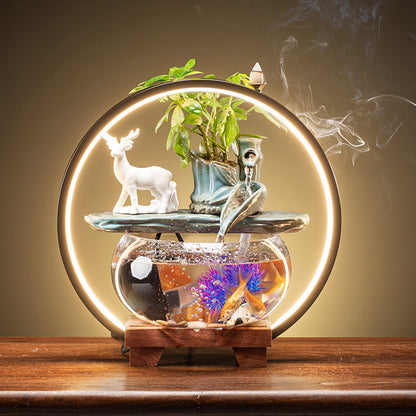 Ménage Fortune Fish Tank Mini Bassin à Poissons