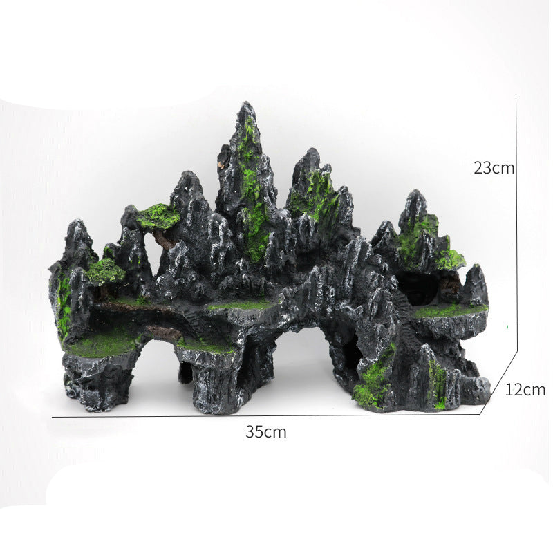 ex3 diameter Landscaping Aquarium Decoration Large Rockery Chinese Style Stone Rockery Ornaments Aquatic Fish Tank Decorations