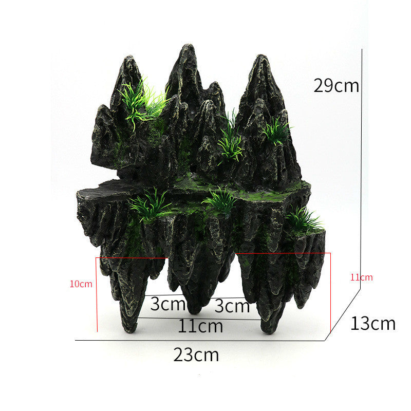 ex1 diameter Landscaping Aquarium Decoration Large Rockery Chinese Style Stone Rockery Ornaments Aquatic Fish Tank Decorations